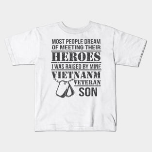 Vietnam Veteran Son - Vietnam Veteran Papa Kids T-Shirt